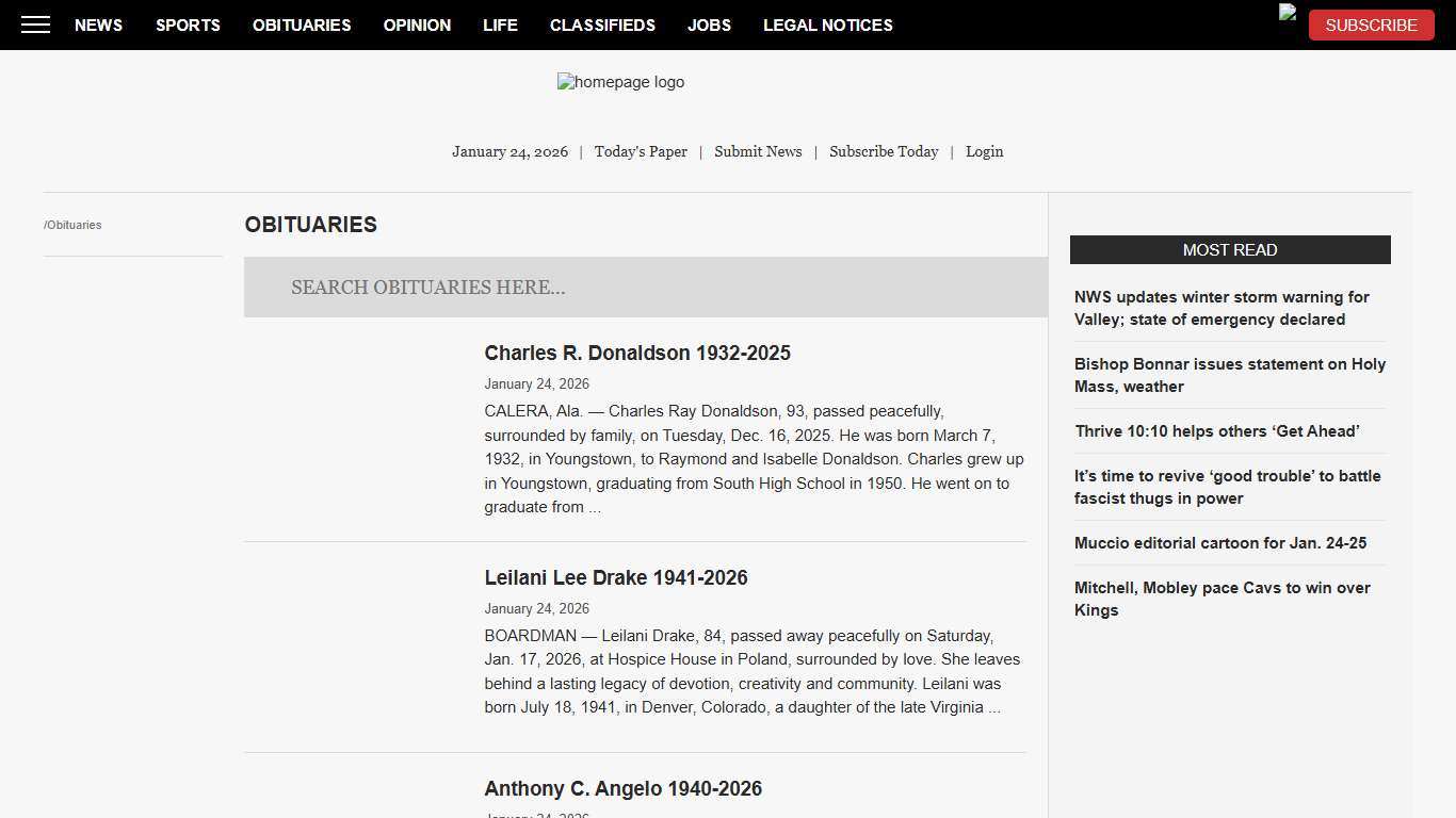 1000 News, Sports, Jobs - The Vindicator